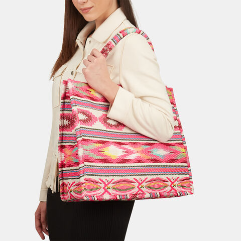 Bolso shopper de mujer de lona , Fucsia Bolso shopper de mujer de lona , Fucsia